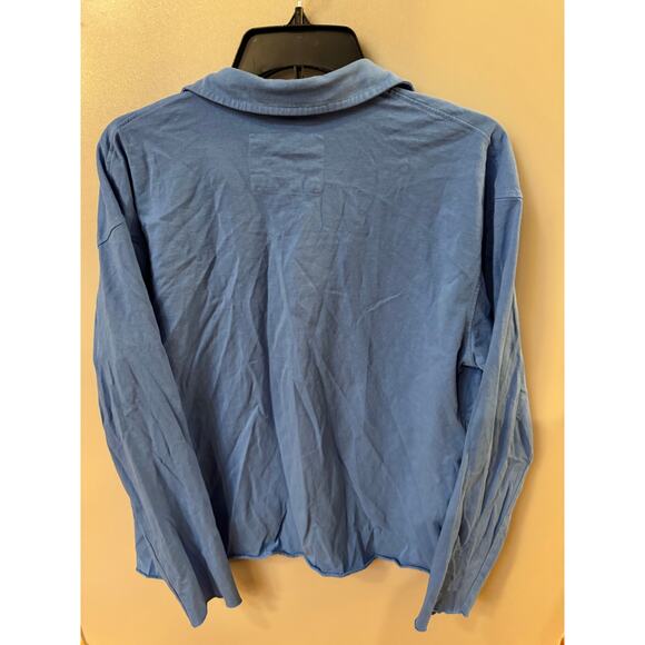 Frank & Eileen PATRICK Popover Henley Heritage Jersey blue size large - Picture 5 of 6